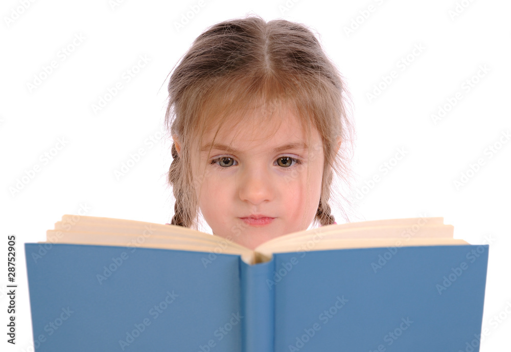 Girl with open book