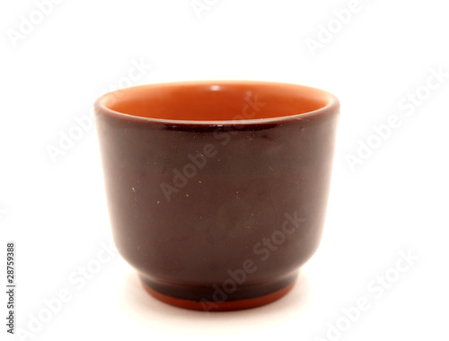 Black ceramic cup
