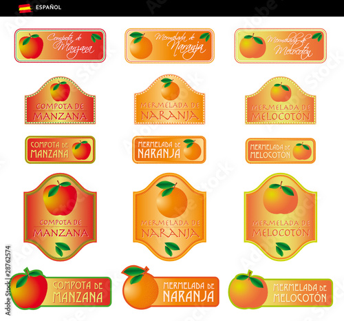 etiquetas frutas spain