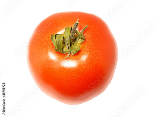 Fresh delicious tomatoe isolated on a white background