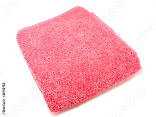 Color towels on a white background