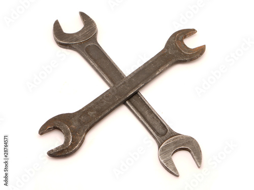 Wrenchs on a white background