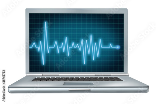 computer health laptop repair software hardware ecg ekg © freshidea