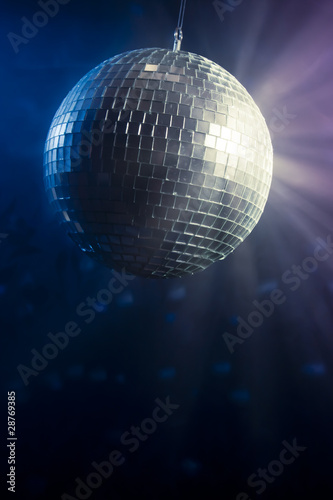 Disco ball with copy space