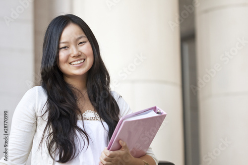 Canvastavla Attractive Asian college student portrait
