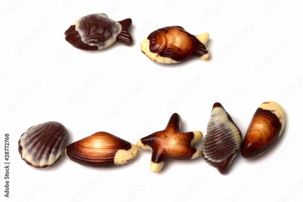 Belgian sea shell chocolates Belgian sea shell chocolates