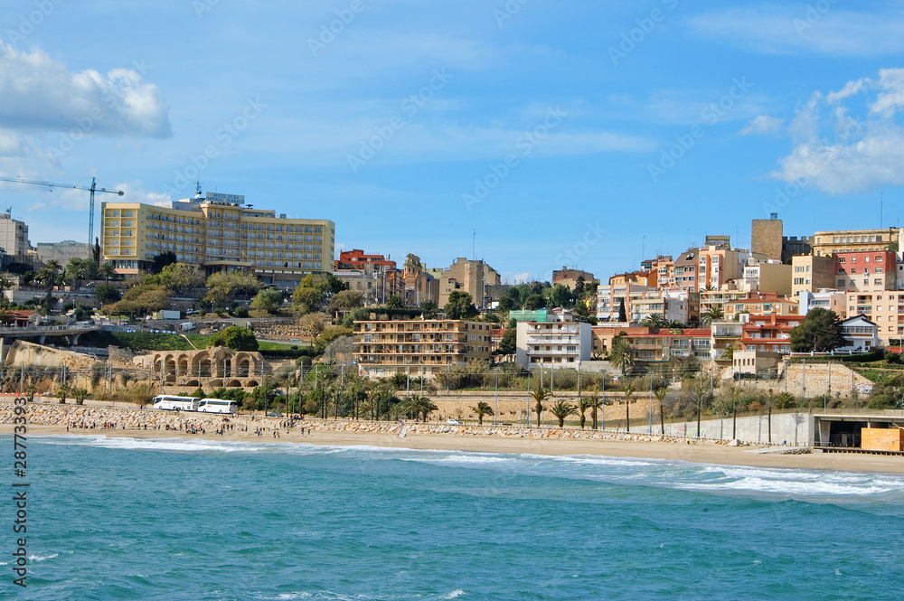 a panoramic view of Tarragona, in Spain