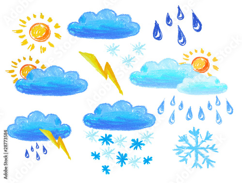 weather icons drowing photo