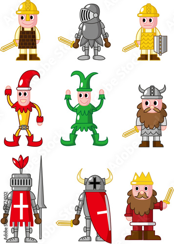 cartoon medieval people icon