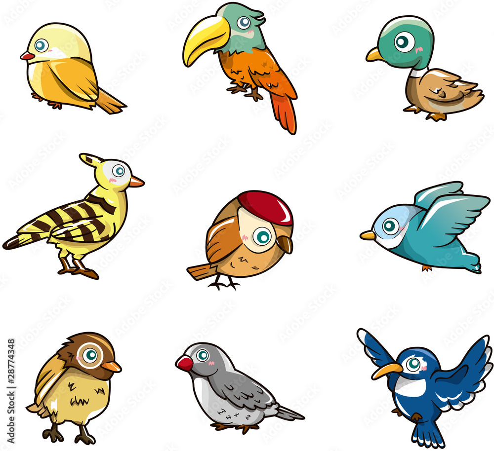 Naklejka premium cartoon bird icon