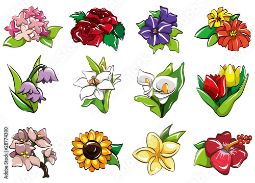 cartoon flower icon