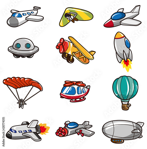 cartoon airplane icon