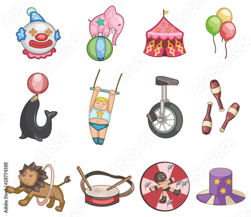 cartoon circus icon