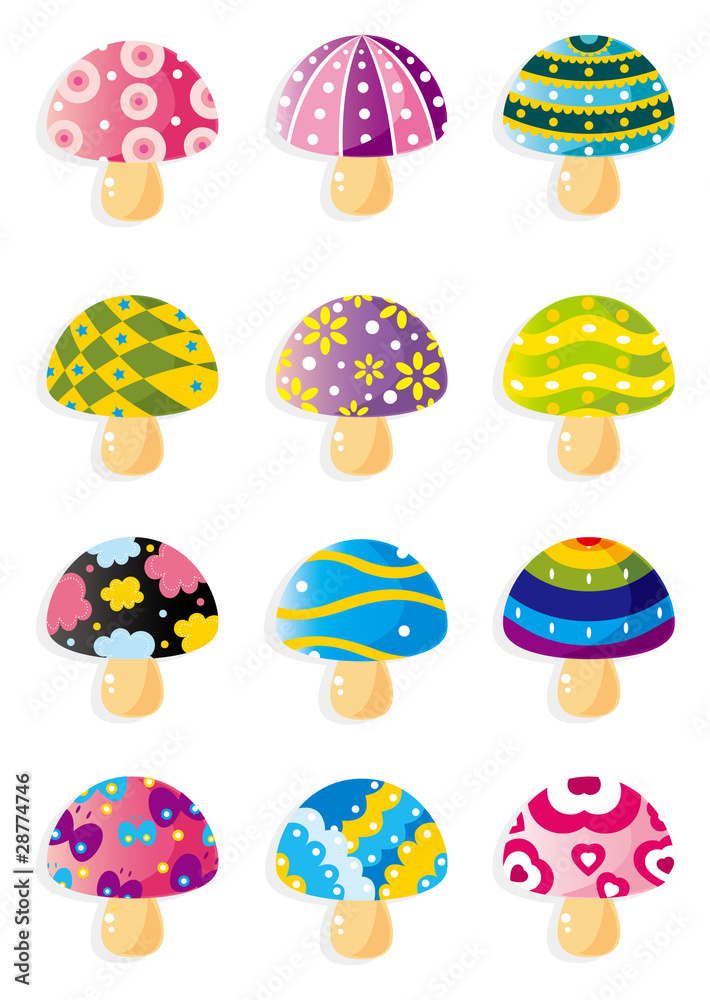 cartoon Mushrooms icon cartoon Mushrooms icon