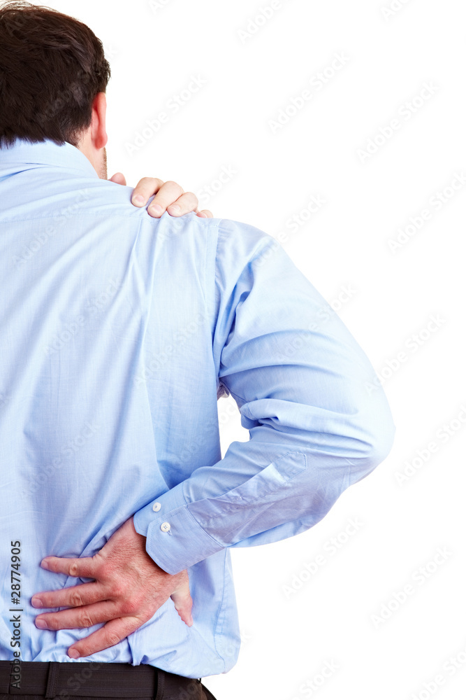 Manager mit Rückenschmerzen Manager mit Rückenschmerzen