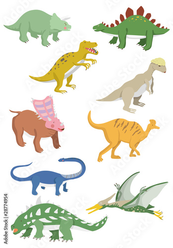 Fototapeta Naklejka Na Ścianę i Meble -  cartoon dinosaurs icon