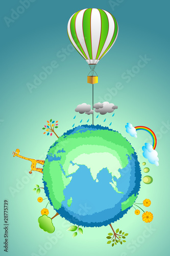 earth with parachute