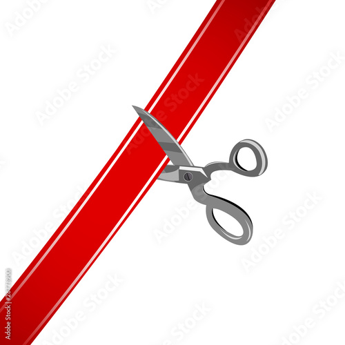 cutting ribbon