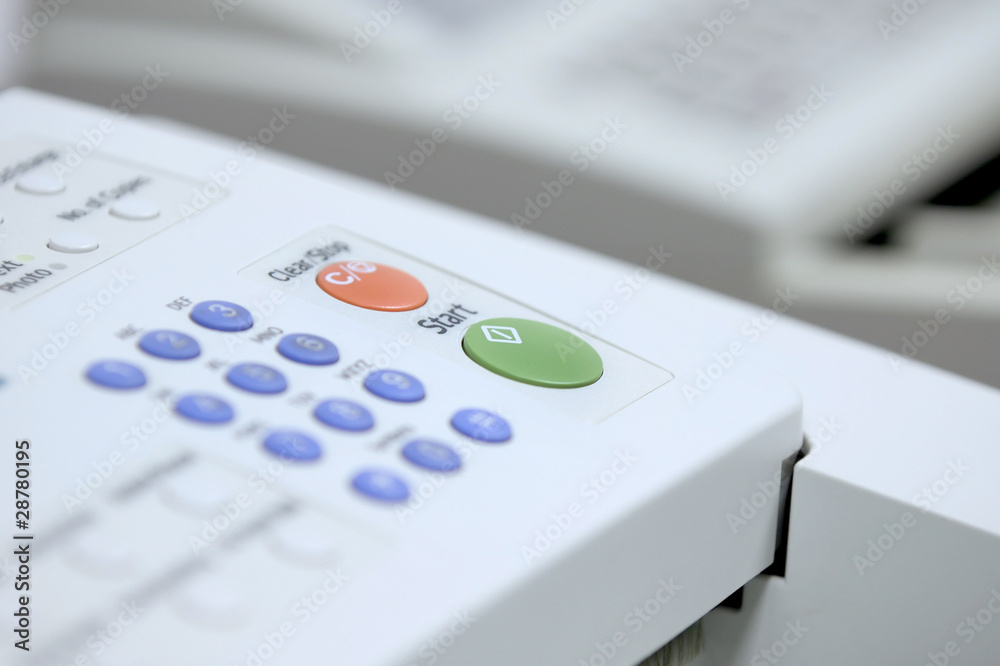 Start and stop buttons Start and stop buttons