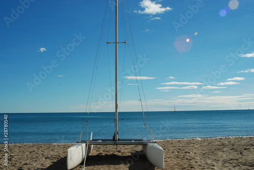 Catamaran on the Beach Fuengirola, Spain photo