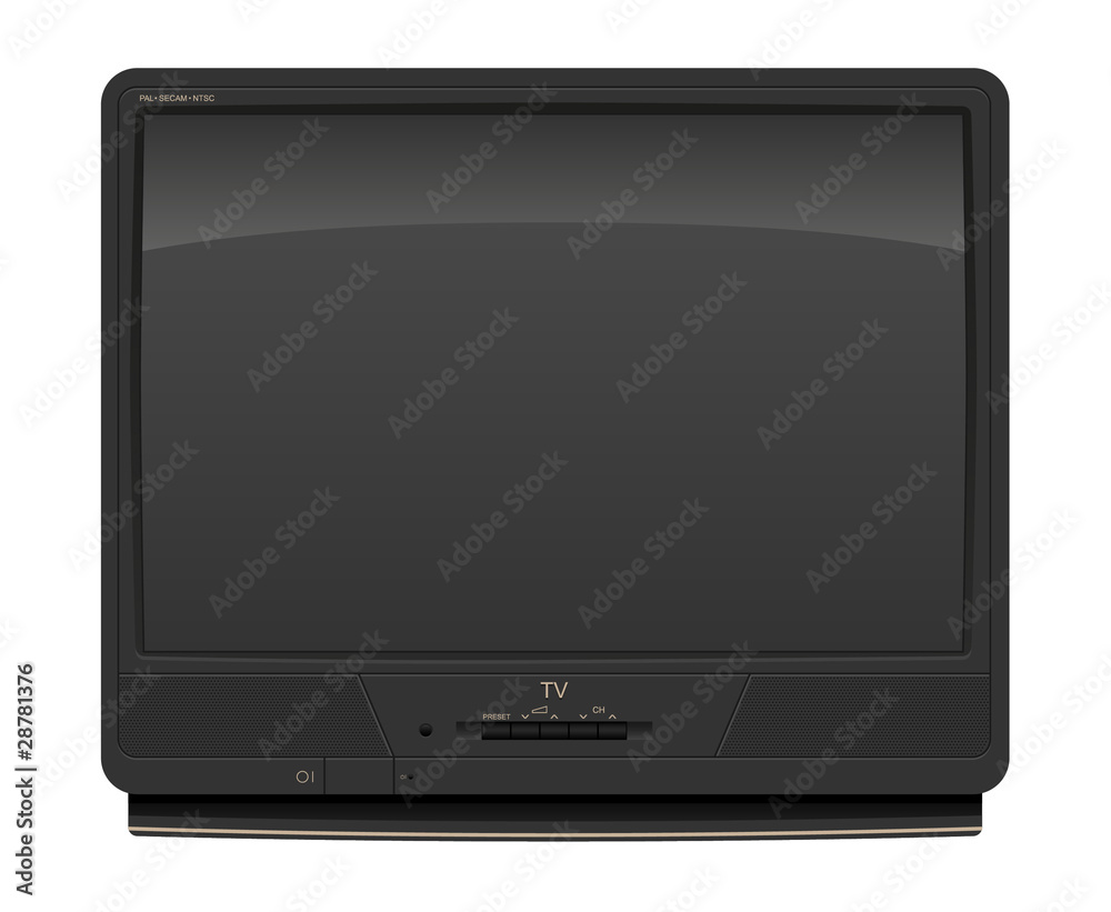 Old Japan tv set. Realistic vector illustration. Old Japan tv set. Realistic vector illustration.