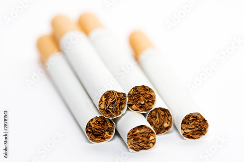 Cigarettes isolated on white