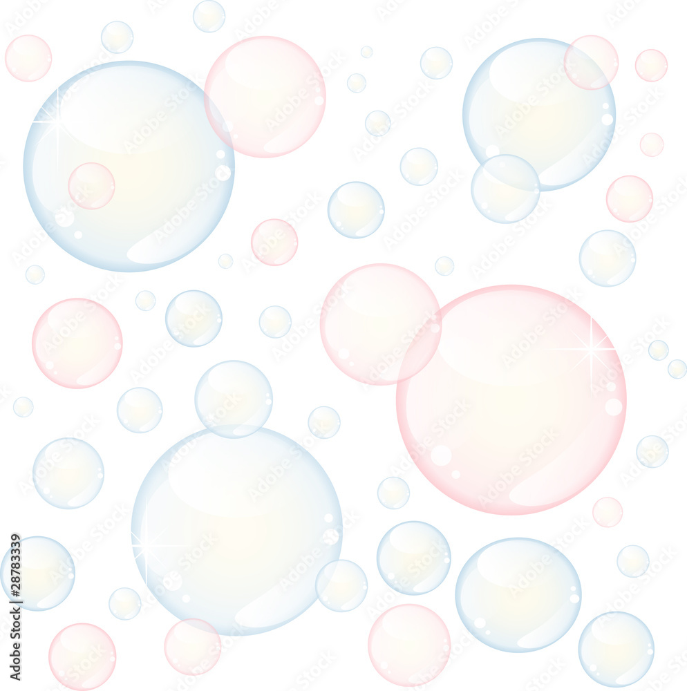 Blue and Pink  bubbles background