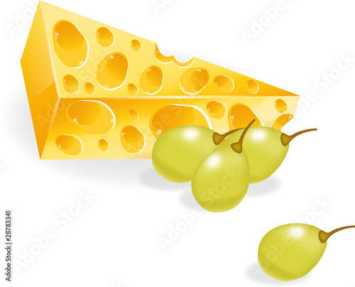 Cheese and grapes