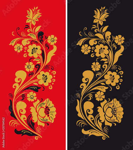 Pattern in style hohloma national creativity