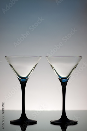 Two Martini Glasses
