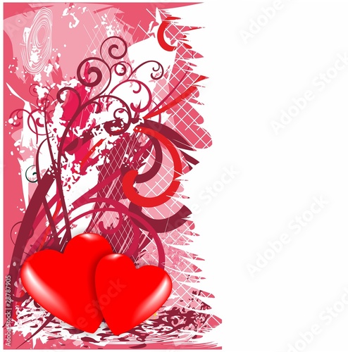 valentin, modern, herzen, liebe, abstrakt