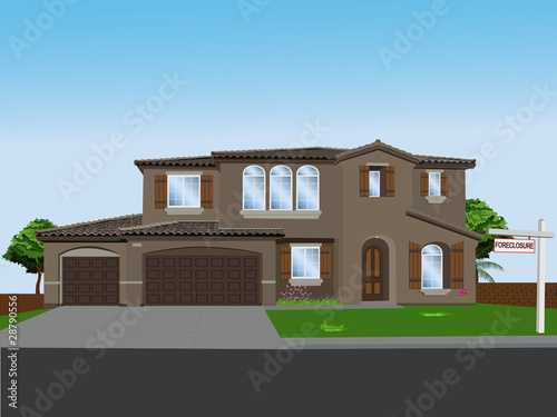 Vector Dream Home and Foreclosure