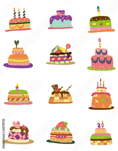 cartoon pattern cake icon