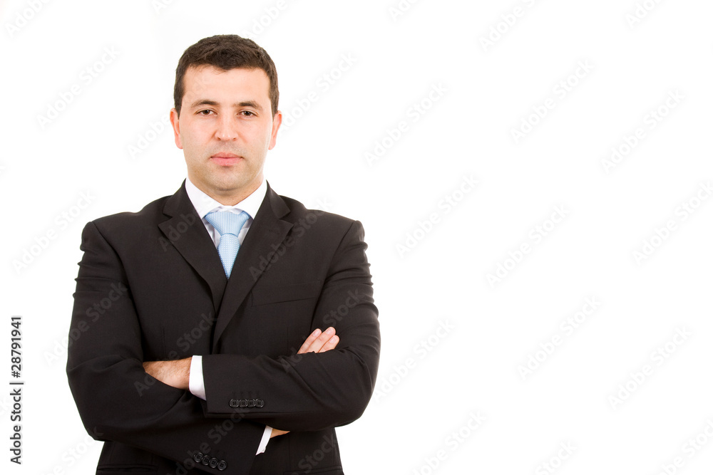 young business man portrait isolated on white young business man portrait isolated on white