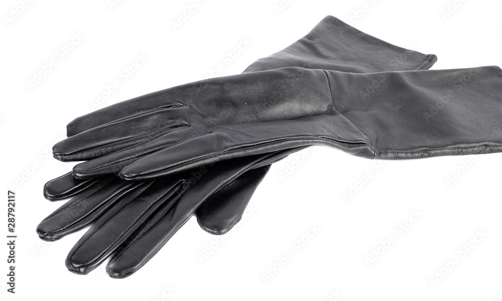 black  long  woman's gloves