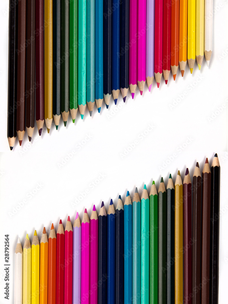 Obraz premium Colored pencils isolated in white