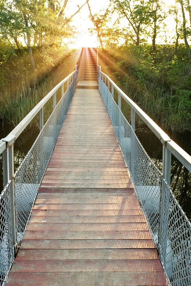 Obraz premium bridge on a sunset