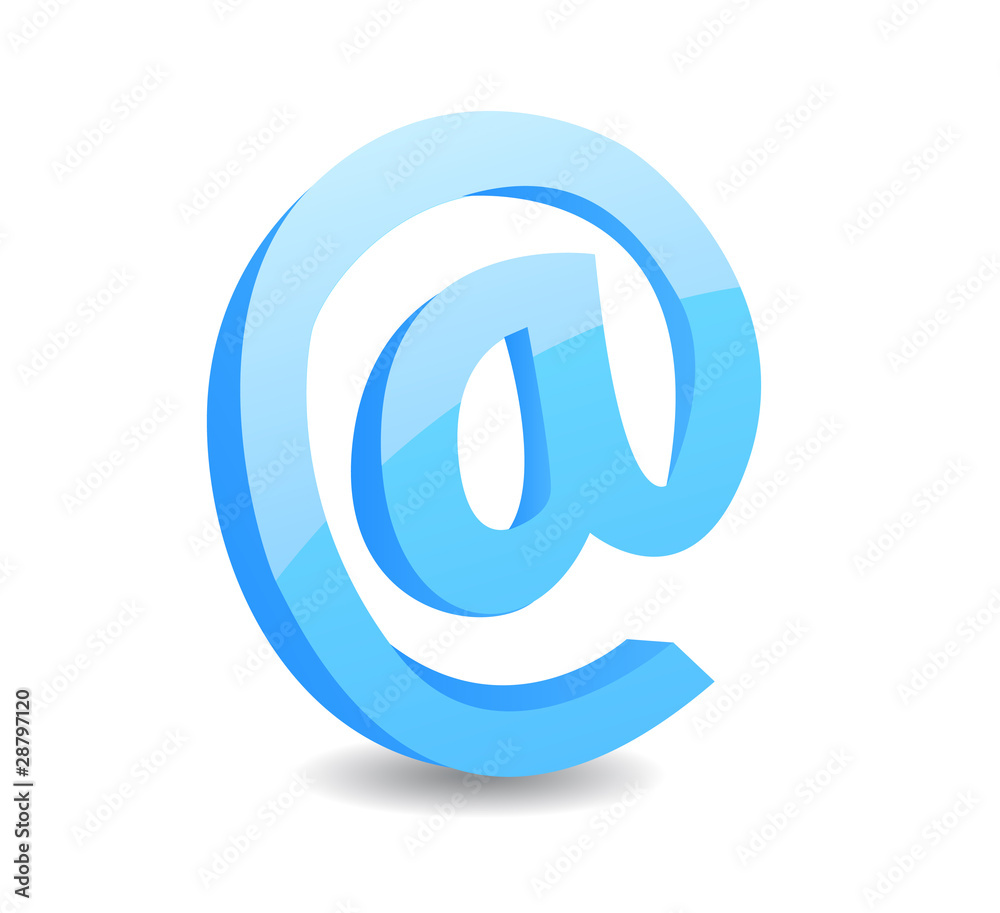 3d email sign vector illustration 3d email sign vector illustration