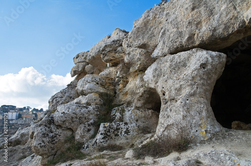 Palaeolithic cave. Matera. Basilicata.