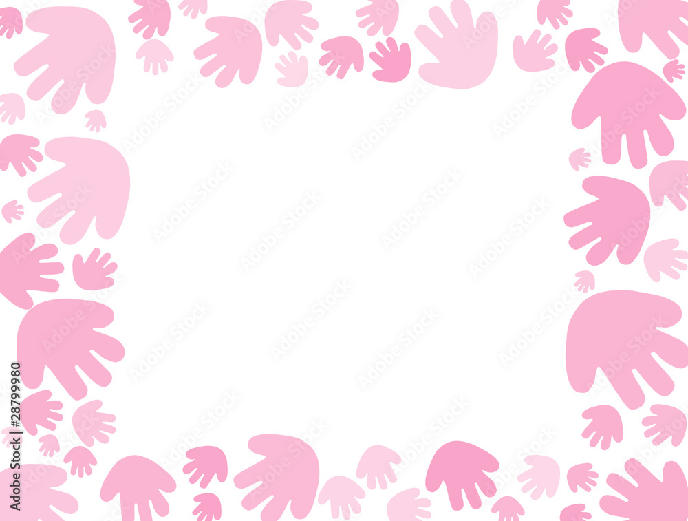 Baby pink handprint Background