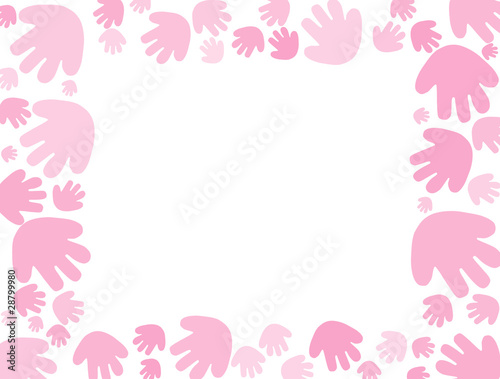 Baby pink handprint Background