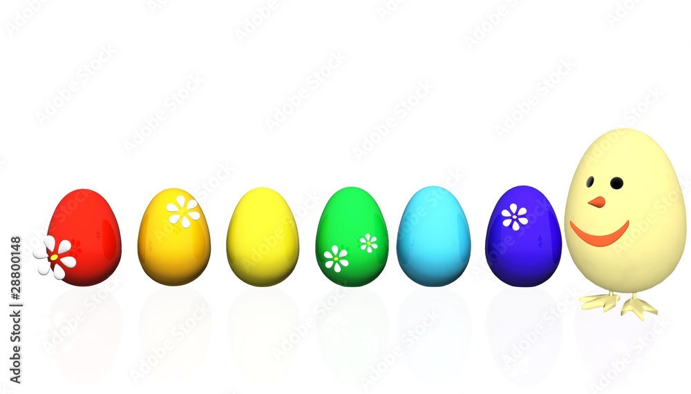 Frohe Ostern mit dem lustigen Küken Frohe Ostern mit dem lustigen Küken