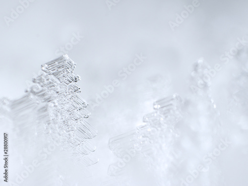 Abstract macro frozen ice crystal photo