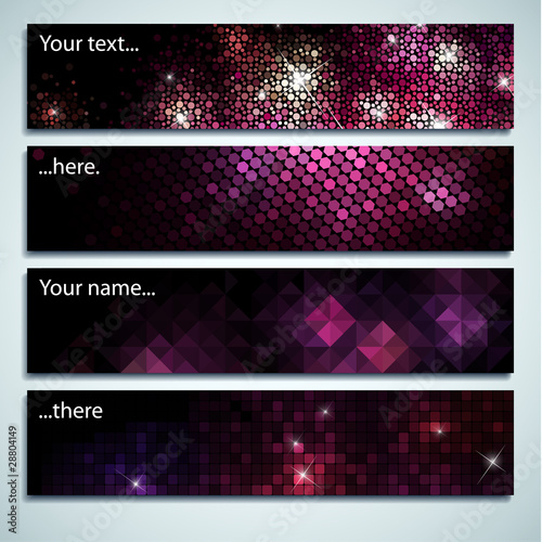 set of red shiny labels with space for Your text