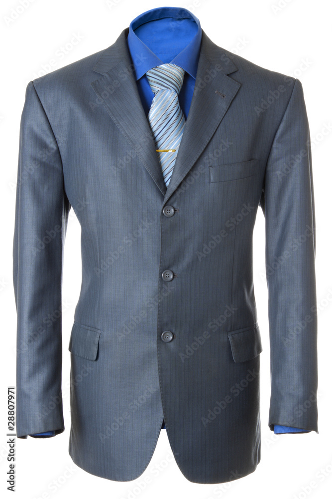 Classic business jacket and golden clip #1 | Isolated Classic business jacket and golden clip #1 | Isolated