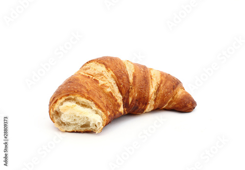 Laugen Croissant angebissen