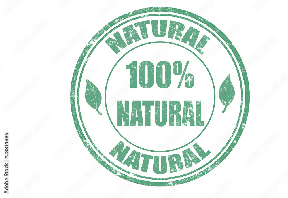 100% natural stamp 100% natural stamp