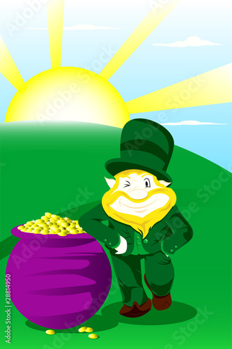 Leprechaun on st patrick day photo