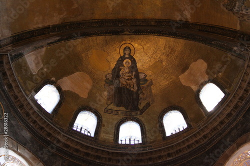 Im Inneren der Hagia Sophia, Istanbul - Türkei photo