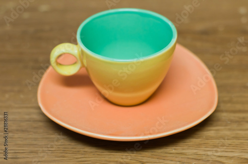 Office coffee cup and saucer
